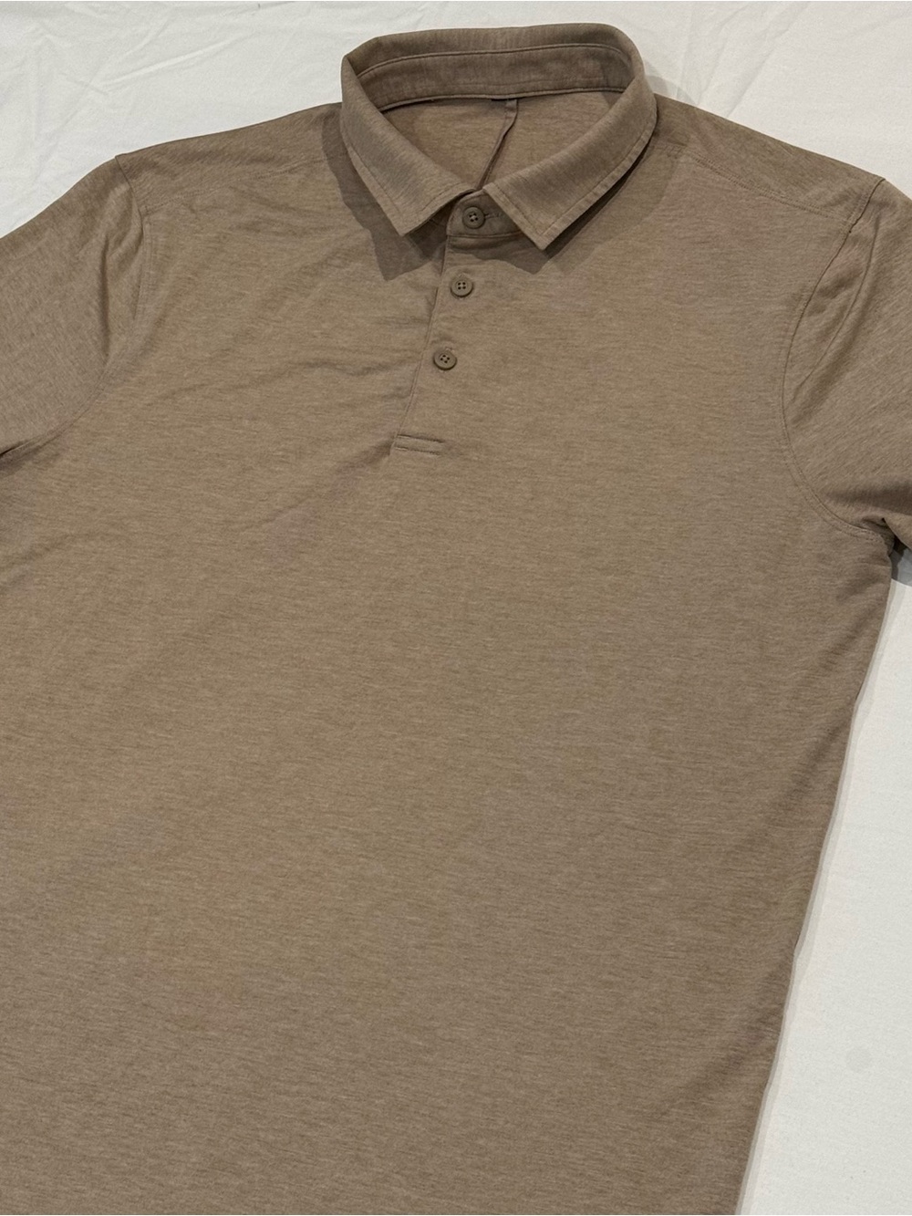 Lululemon Polo Shirt Golf Evolution Short Sleeve Golf Performance Brown Men’s L